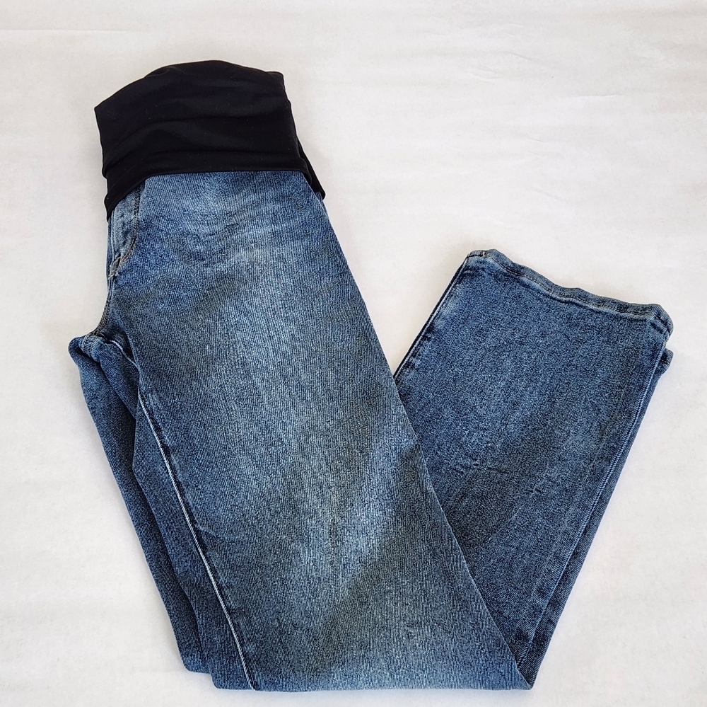 NWOT || GOOD AMERICAN || Maternity jeans ankle, tapered leg stretch sz 26(2)